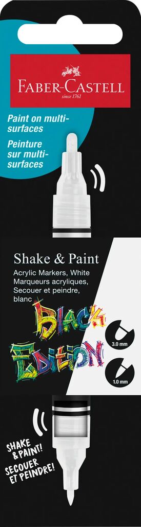 MARKER ACRILIC SHAKE&PAINT ALB FABER-CASTELL MARKER ACRILIC SHAKE&PAINT ALB FABER-CASTELL